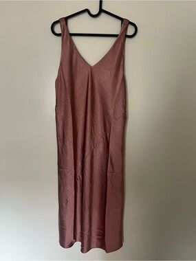Wildfang The Empower Satin Slip Midi Dress Adjustable Straps Size S NWT